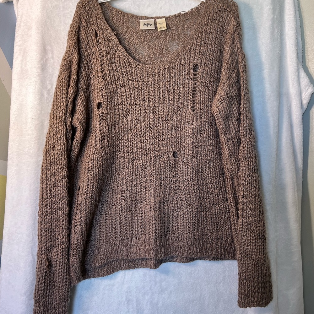 Daytrip acrylic holey sweater